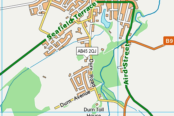 AB45 2QJ map - OS VectorMap District (Ordnance Survey)