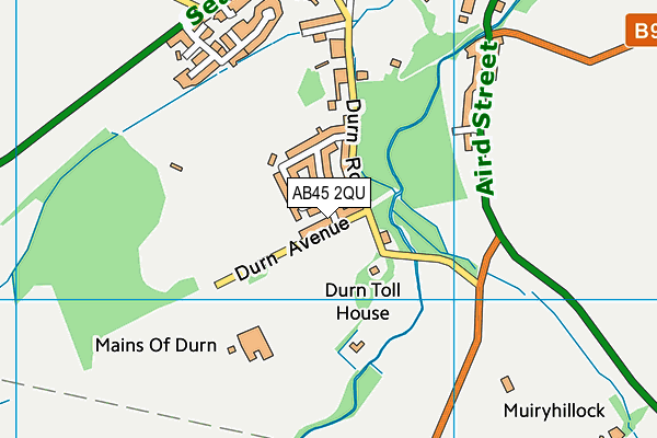 AB45 2QU map - OS VectorMap District (Ordnance Survey) AB45 2QU map - OS VectorMap District (Ordnance Survey)