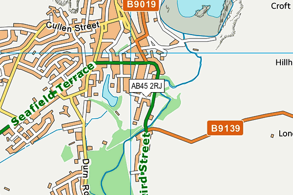 AB45 2RJ map - OS VectorMap District (Ordnance Survey) AB45 2RJ map - OS VectorMap District (Ordnance Survey)