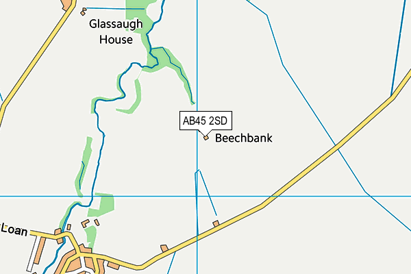 AB45 2SD map - OS VectorMap District (Ordnance Survey) AB45 2SD map - OS VectorMap District (Ordnance Survey)
