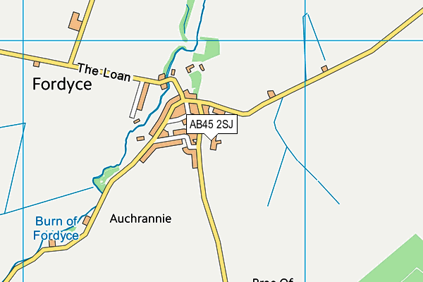 AB45 2SJ map - OS VectorMap District (Ordnance Survey) AB45 2SJ map - OS VectorMap District (Ordnance Survey)