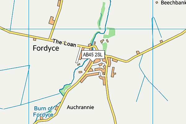 AB45 2SL map - OS VectorMap District (Ordnance Survey)