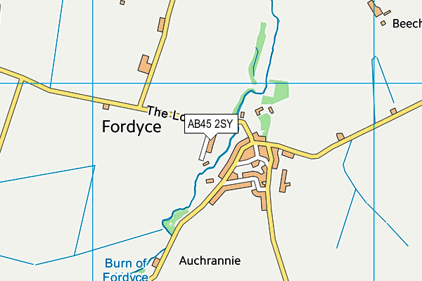 AB45 2SY map - OS VectorMap District (Ordnance Survey) AB45 2SY map - OS VectorMap District (Ordnance Survey)