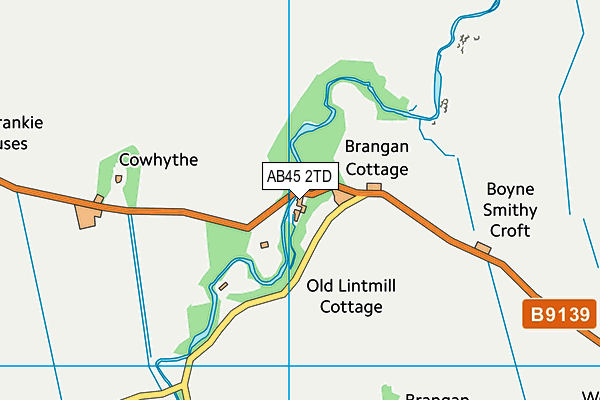 AB45 2TD map - OS VectorMap District (Ordnance Survey) AB45 2TD map - OS VectorMap District (Ordnance Survey)