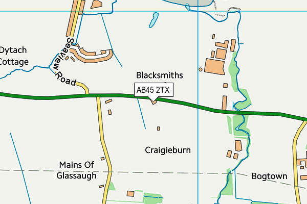 AB45 2TX map - OS VectorMap District (Ordnance Survey) AB45 2TX map - OS VectorMap District (Ordnance Survey)