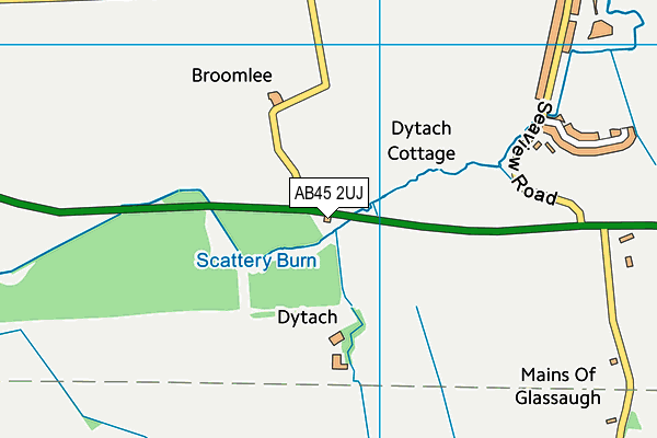 AB45 2UJ map - OS VectorMap District (Ordnance Survey) AB45 2UJ map - OS VectorMap District (Ordnance Survey)