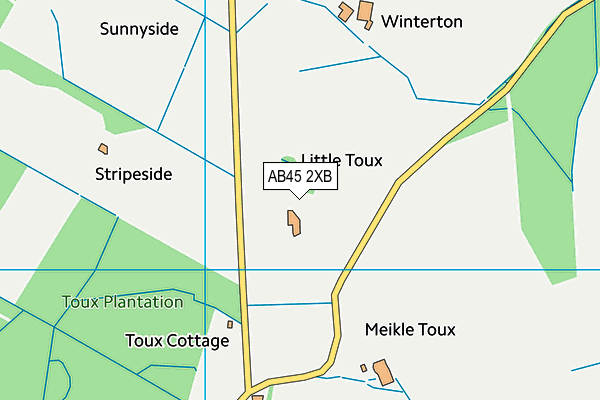 AB45 2XB map - OS VectorMap District (Ordnance Survey) AB45 2XB map - OS VectorMap District (Ordnance Survey)