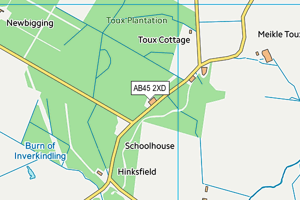 AB45 2XD map - OS VectorMap District (Ordnance Survey) AB45 2XD map - OS VectorMap District (Ordnance Survey)