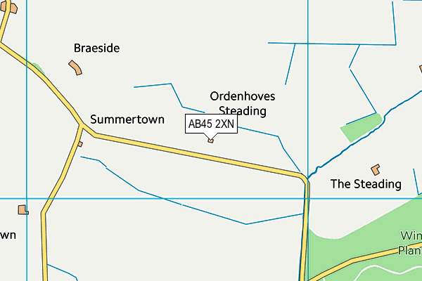 AB45 2XN map - OS VectorMap District (Ordnance Survey) AB45 2XN map - OS VectorMap District (Ordnance Survey)