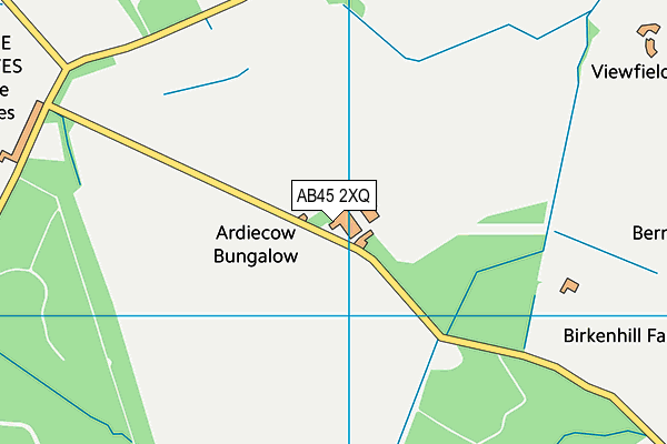 AB45 2XQ map - OS VectorMap District (Ordnance Survey)