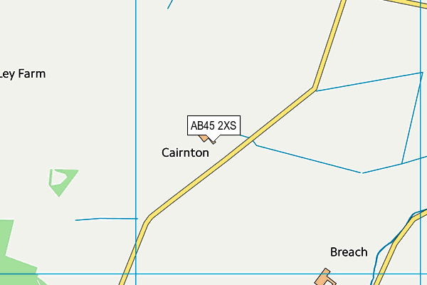 AB45 2XS map - OS VectorMap District (Ordnance Survey) AB45 2XS map - OS VectorMap District (Ordnance Survey)