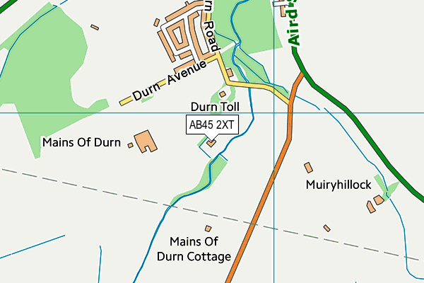 AB45 2XT map - OS VectorMap District (Ordnance Survey) AB45 2XT map - OS VectorMap District (Ordnance Survey)