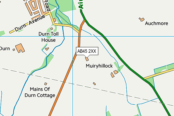 AB45 2XX map - OS VectorMap District (Ordnance Survey) AB45 2XX map - OS VectorMap District (Ordnance Survey)