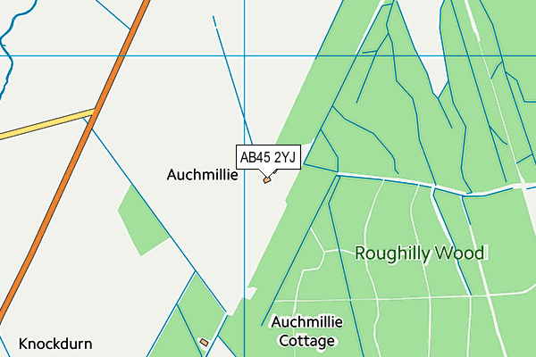 AB45 2YJ map - OS VectorMap District (Ordnance Survey) AB45 2YJ map - OS VectorMap District (Ordnance Survey)