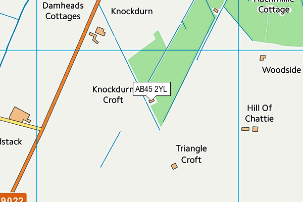 AB45 2YL map - OS VectorMap District (Ordnance Survey) AB45 2YL map - OS VectorMap District (Ordnance Survey)