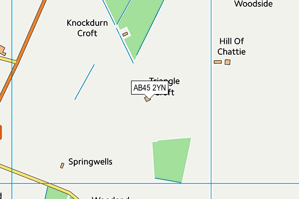 AB45 2YN map - OS VectorMap District (Ordnance Survey) AB45 2YN map - OS VectorMap District (Ordnance Survey)