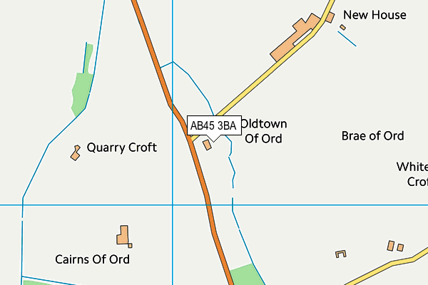 AB45 3BA map - OS VectorMap District (Ordnance Survey) AB45 3BA map - OS VectorMap District (Ordnance Survey)