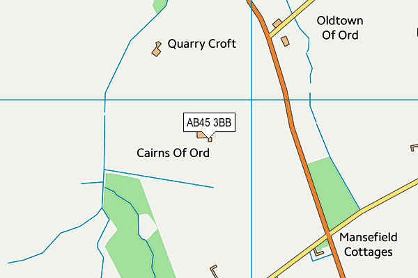 AB45 3BB map - OS VectorMap District (Ordnance Survey) AB45 3BB map - OS VectorMap District (Ordnance Survey)