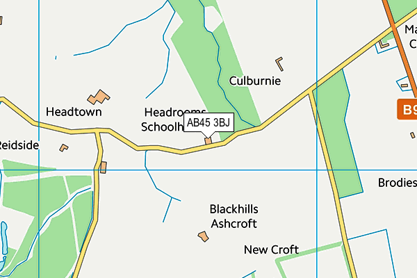 AB45 3BJ map - OS VectorMap District (Ordnance Survey) AB45 3BJ map - OS VectorMap District (Ordnance Survey)