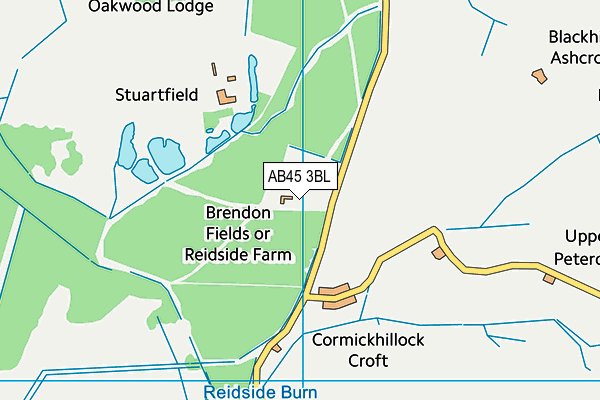 AB45 3BL map - OS VectorMap District (Ordnance Survey) AB45 3BL map - OS VectorMap District (Ordnance Survey)