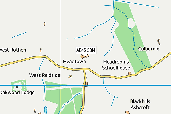 AB45 3BN map - OS VectorMap District (Ordnance Survey) AB45 3BN map - OS VectorMap District (Ordnance Survey)