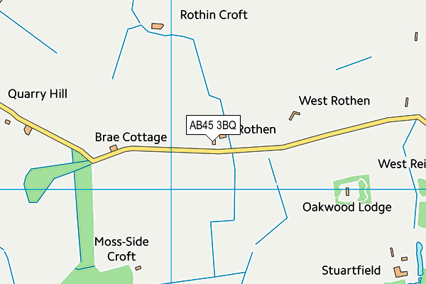 AB45 3BQ map - OS VectorMap District (Ordnance Survey) AB45 3BQ map - OS VectorMap District (Ordnance Survey)