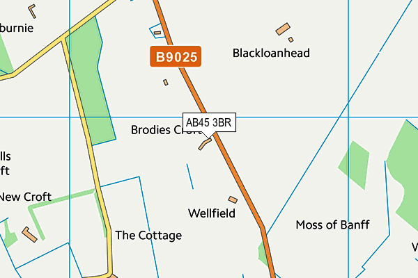 AB45 3BR map - OS VectorMap District (Ordnance Survey) AB45 3BR map - OS VectorMap District (Ordnance Survey)