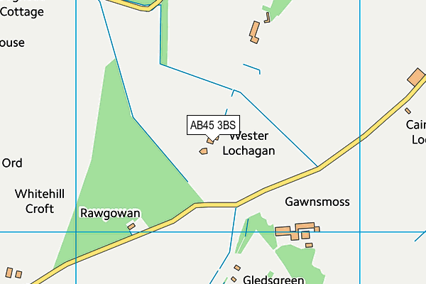 AB45 3BS map - OS VectorMap District (Ordnance Survey) AB45 3BS map - OS VectorMap District (Ordnance Survey)