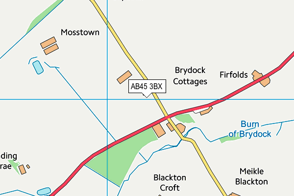 AB45 3BX map - OS VectorMap District (Ordnance Survey)