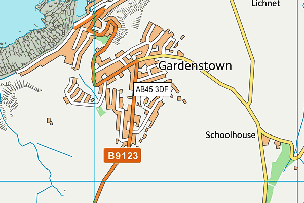 AB45 3DF map - OS VectorMap District (Ordnance Survey) AB45 3DF map - OS VectorMap District (Ordnance Survey)
