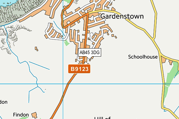 AB45 3DG map - OS VectorMap District (Ordnance Survey) AB45 3DG map - OS VectorMap District (Ordnance Survey)