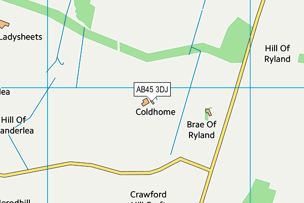 AB45 3DJ map - OS VectorMap District (Ordnance Survey) AB45 3DJ map - OS VectorMap District (Ordnance Survey)