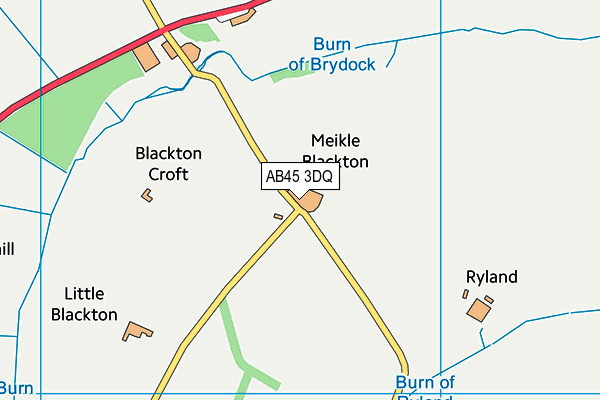 AB45 3DQ map - OS VectorMap District (Ordnance Survey)