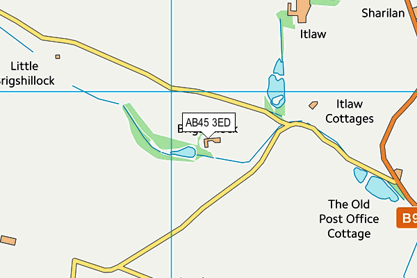 AB45 3ED map - OS VectorMap District (Ordnance Survey) AB45 3ED map - OS VectorMap District (Ordnance Survey)