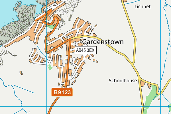 AB45 3EX map - OS VectorMap District (Ordnance Survey) AB45 3EX map - OS VectorMap District (Ordnance Survey)