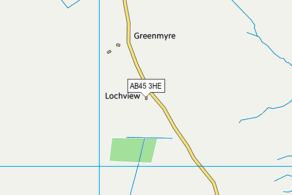 AB45 3HE map - OS VectorMap District (Ordnance Survey) AB45 3HE map - OS VectorMap District (Ordnance Survey)