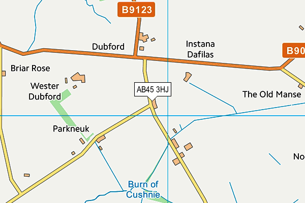 AB45 3HJ map - OS VectorMap District (Ordnance Survey) AB45 3HJ map - OS VectorMap District (Ordnance Survey)