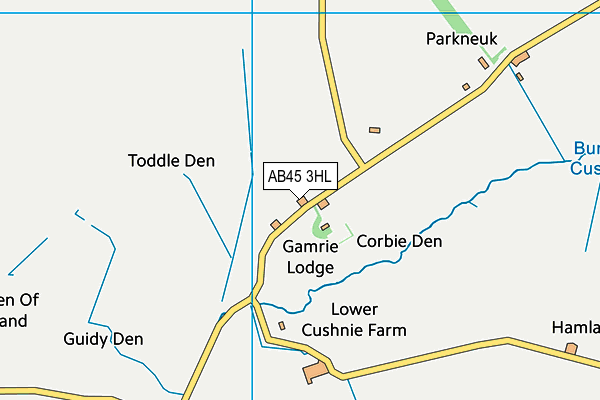 AB45 3HL map - OS VectorMap District (Ordnance Survey) AB45 3HL map - OS VectorMap District (Ordnance Survey)
