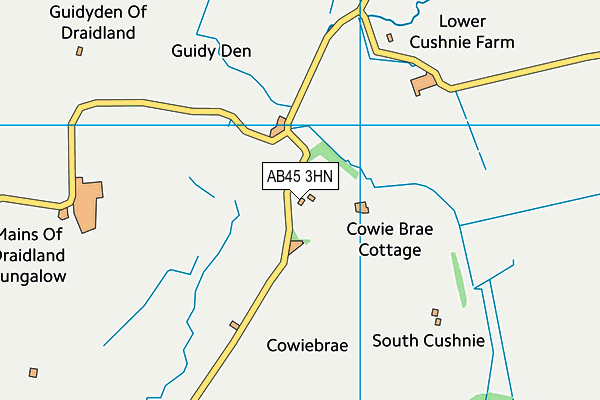 AB45 3HN map - OS VectorMap District (Ordnance Survey) AB45 3HN map - OS VectorMap District (Ordnance Survey)