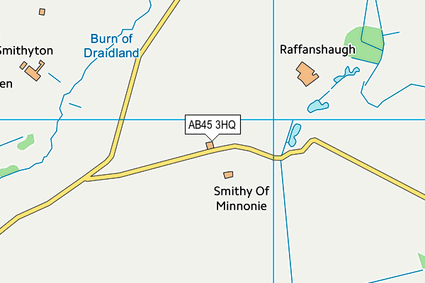 AB45 3HQ map - OS VectorMap District (Ordnance Survey) AB45 3HQ map - OS VectorMap District (Ordnance Survey)