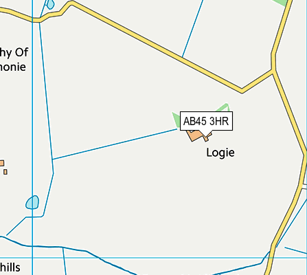 AB45 3HR map - OS VectorMap District (Ordnance Survey) AB45 3HR map - OS VectorMap District (Ordnance Survey)