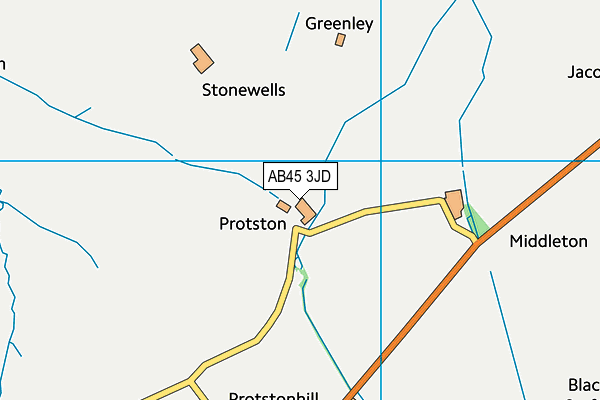 AB45 3JD map - OS VectorMap District (Ordnance Survey) AB45 3JD map - OS VectorMap District (Ordnance Survey)