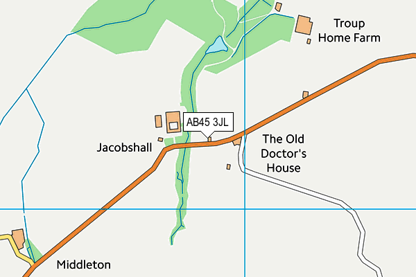 AB45 3JL map - OS VectorMap District (Ordnance Survey) AB45 3JL map - OS VectorMap District (Ordnance Survey)