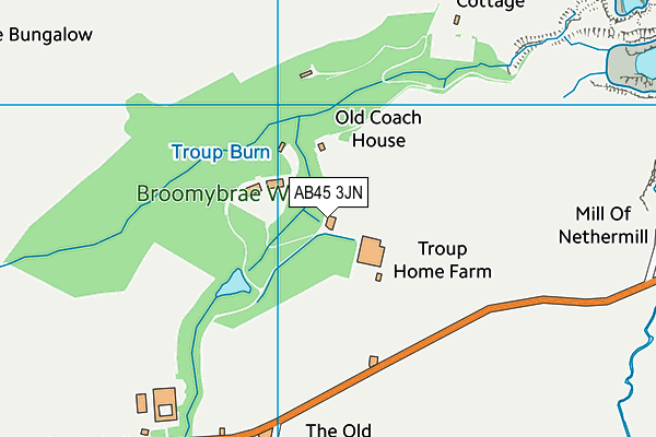 AB45 3JN map - OS VectorMap District (Ordnance Survey) AB45 3JN map - OS VectorMap District (Ordnance Survey)