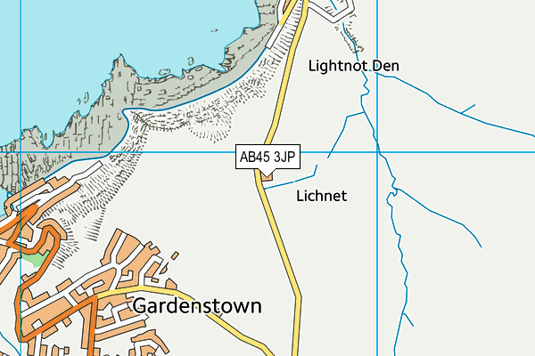 AB45 3JP map - OS VectorMap District (Ordnance Survey)