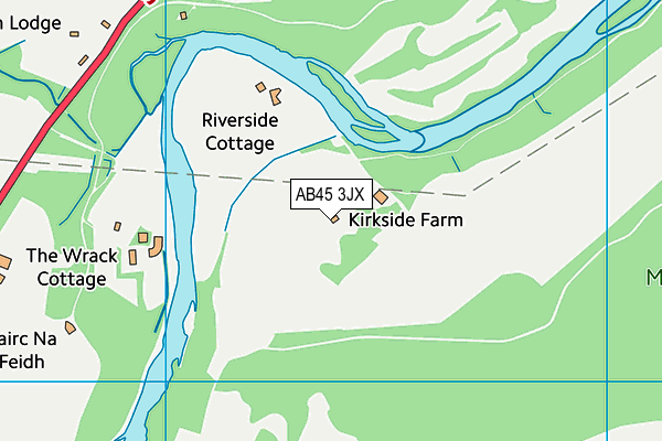 AB45 3JX map - OS VectorMap District (Ordnance Survey) AB45 3JX map - OS VectorMap District (Ordnance Survey)