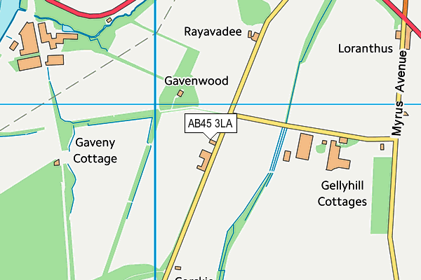 AB45 3LA map - OS VectorMap District (Ordnance Survey) AB45 3LA map - OS VectorMap District (Ordnance Survey)