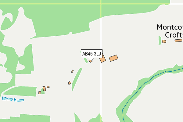 AB45 3LJ map - OS VectorMap District (Ordnance Survey) AB45 3LJ map - OS VectorMap District (Ordnance Survey)