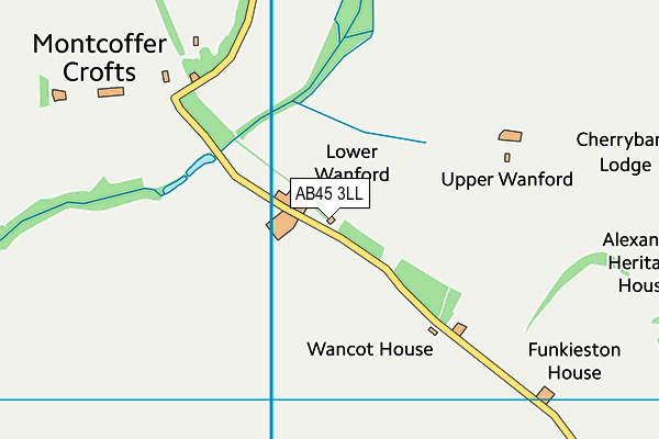 AB45 3LL map - OS VectorMap District (Ordnance Survey) AB45 3LL map - OS VectorMap District (Ordnance Survey)