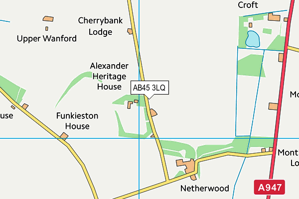AB45 3LQ map - OS VectorMap District (Ordnance Survey) AB45 3LQ map - OS VectorMap District (Ordnance Survey)